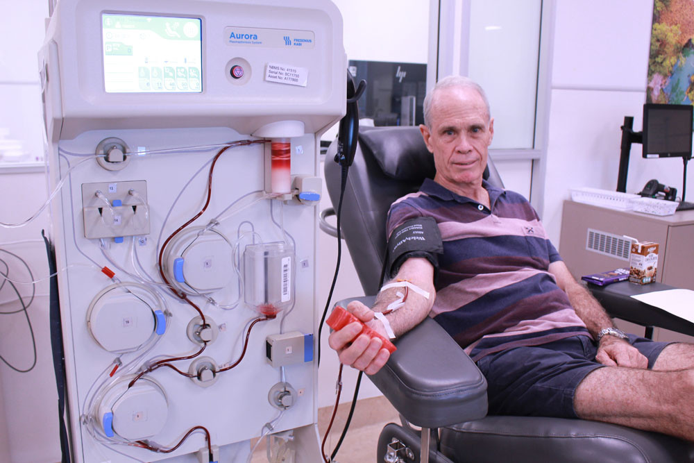 Len Bennett has been donating blood and plasma for over 45 years