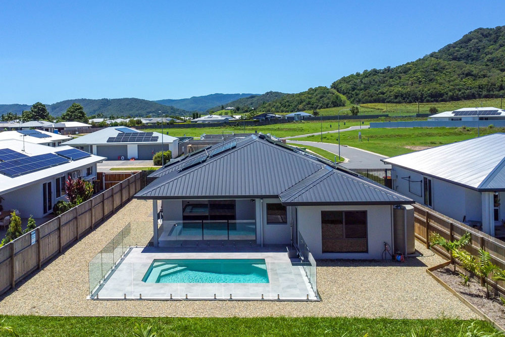 Near-new home is designed for tropical living at Ocean Breeze Estate. Picture: Supplied