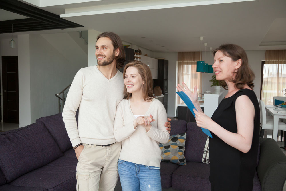Tenants inspect and discuss their rented home with their property agent. Picture: iStock