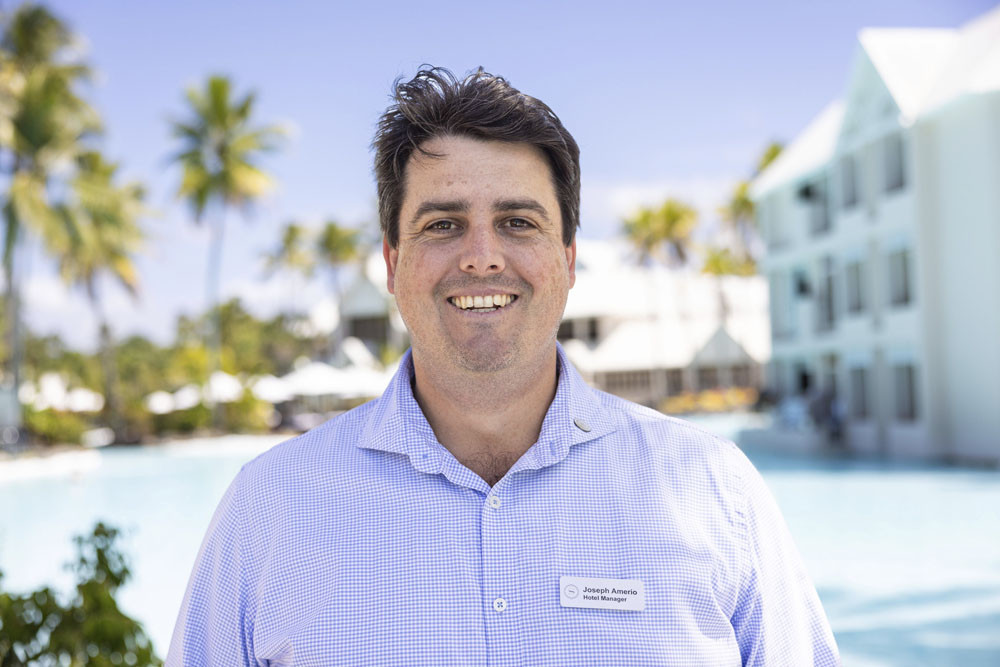 New Sheraton Grand Mirage Resort Port Douglas hotel manager Joseph Amerio holds a Bachelor’s Degree in Business Marketing and Management at James Cook University. Picture: Supplied