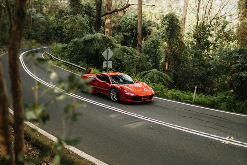 The Ferrari 296 GTB is one of four supercars that can be driven through The Reef House exclusive driving experience. Pictures: Supplied