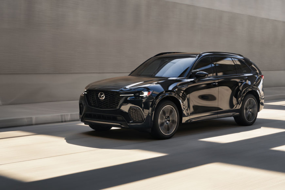 Black cars such as the forthcoming Mazda CX-70 can cost more to insure. Picture: Supplied