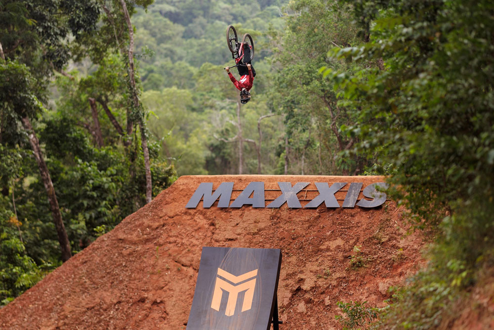 Alma Wiggberg’s spectacular performance in the slopestyle event. Picture: Clint Trahan
