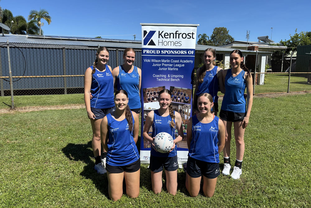 Marlins 17s team (back row left) Ninke Von Wielligh, Lexi Fealy, Sophie Withers, Silvienne Poggioli, (front row) Cara Von Wielligh, Darna Zeigler, Maddison Argent. Absent: Lucy Moyle, Mikayla Reeves. Picture: Supplied