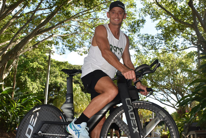 Local triathlete Nick Carling is looking to make it into the top 10 of the 2024 Ironman Cairns. Picture: Isabella Guzman Gonzalez