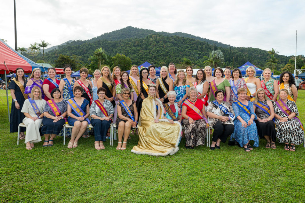 For the 60th anniversary of the festival, 39 past Harvest Festival queens, including the first-ever Joan Dickson were present.