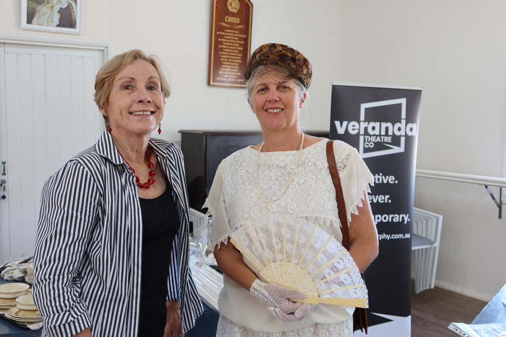 Playwright Angela Murphy (left), and performer of More Than Tea and Scones Fiona Sewell (right).