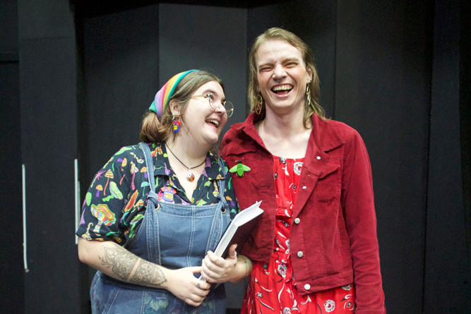 Koalazilla’s producer and director Amber Grossmann (left) with playwright Keziah Warren.