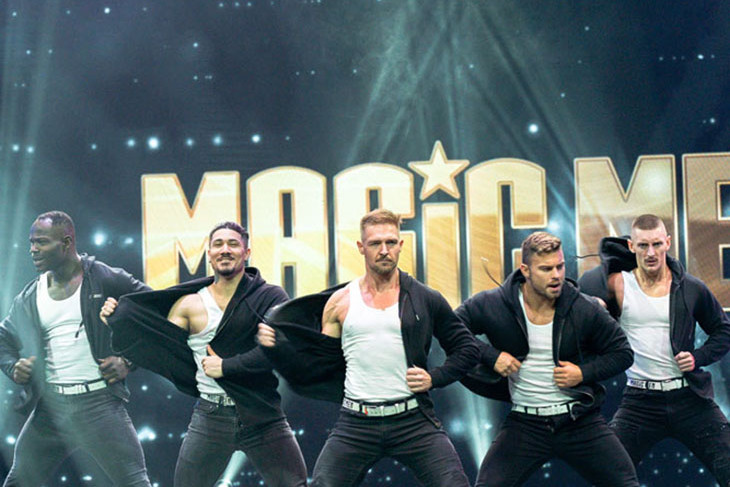 The Magic Men light up the stage with synchronised choreography and magnetic energy during their all-star revue show. Picture: Magic Men