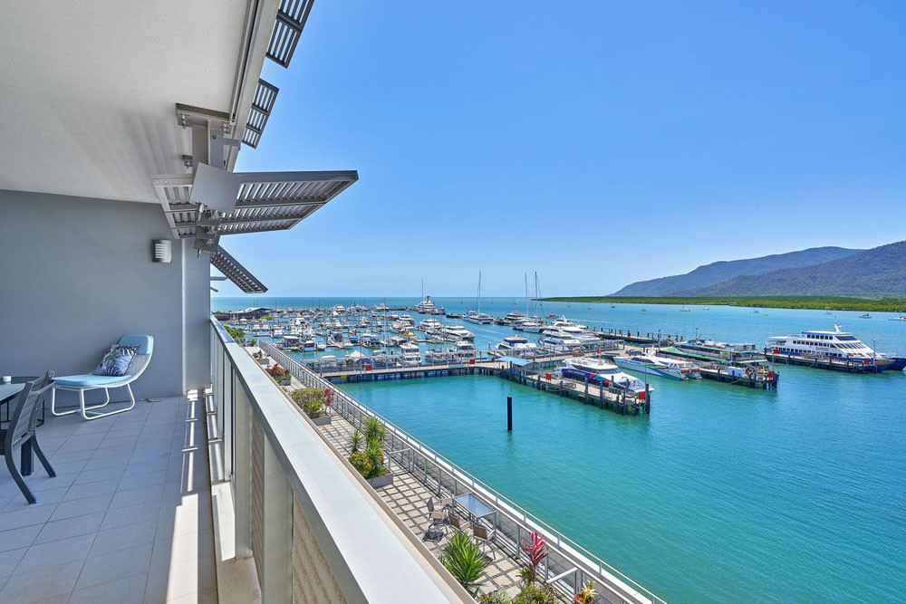 This two-bedroom apartment with ensuite on level 6 at Harbour Lights is for sale for $850,000. Picture: Ray White Cairns Central