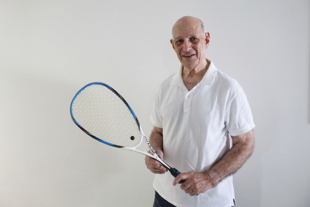 Fred Mellick is an active squash player. Picture: Isabella Guzman Gonzalez