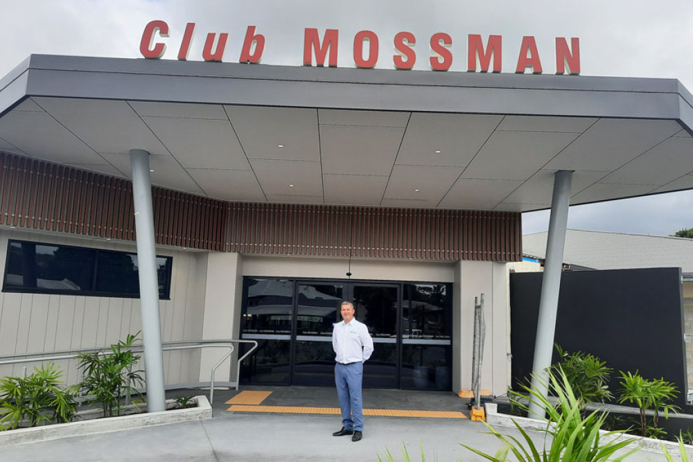 Club Mossman secretary-manager Greg ‘Harry’ Potter is proud of the $5.5m transformation of the Mossman Bowls Club. Picture: Almando Anton