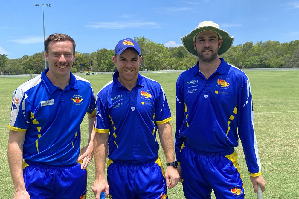 Top Muddies players Matt Foy (left), Ben McPhee and Ethan McCullough. Picture: Supplied