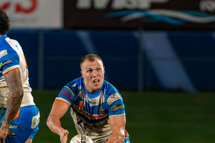 Northern Pride hooker Nick Lenaz in action on the ground. Picture: Supplied