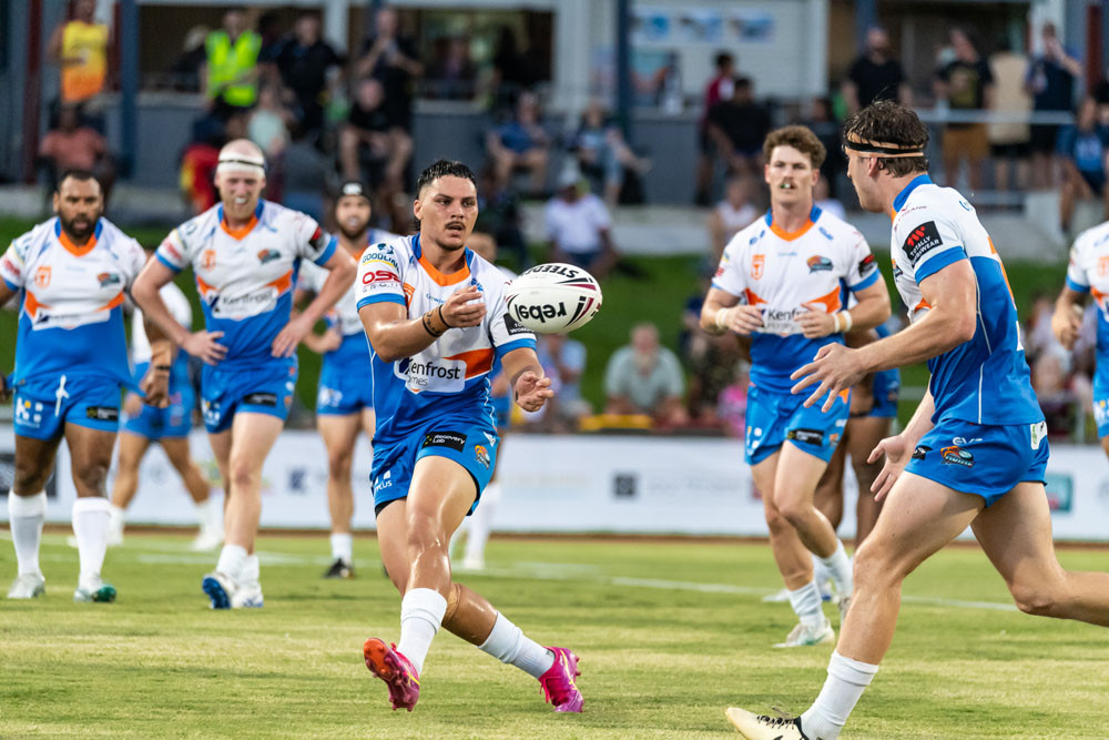 James Frazer passes the footy. Picture: Supplied