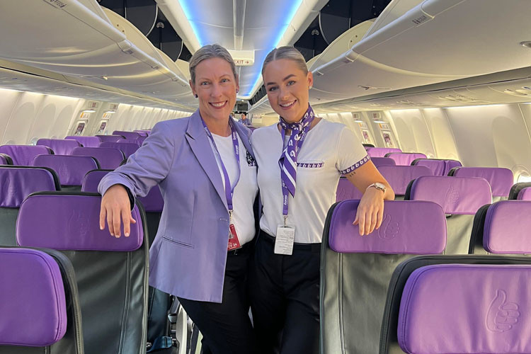 Jacqueline Caspersen and Jade Lankester, orginally from Mareeba, will be on the first Bonza flight into Cairns next week.