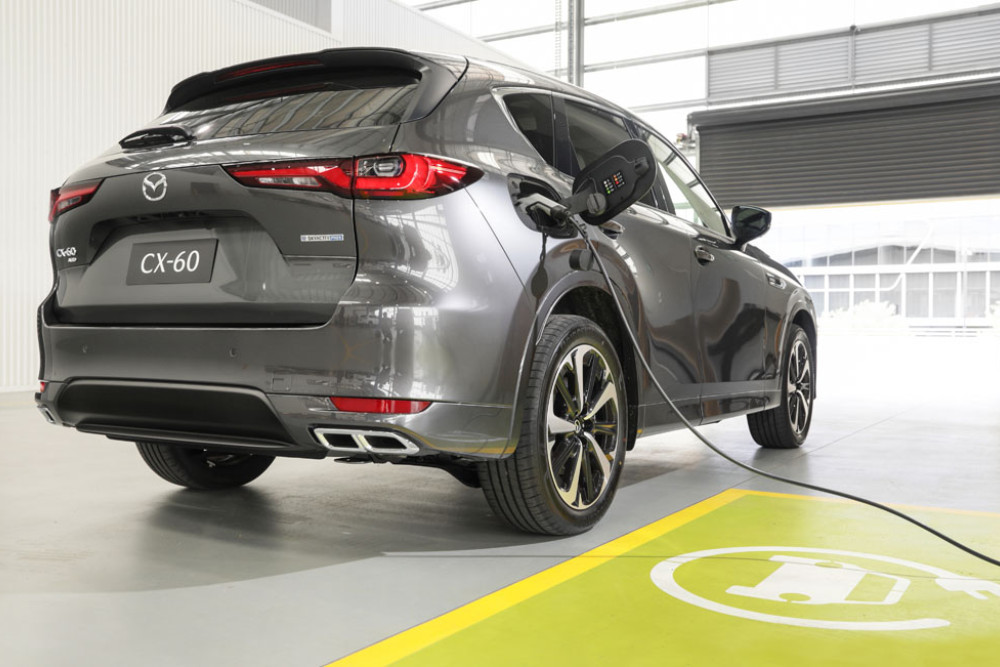 More plug-in hybrid SUVs, such as the Mazda CX-60, are being offered to buyers in Australia. Pictures: Supplied