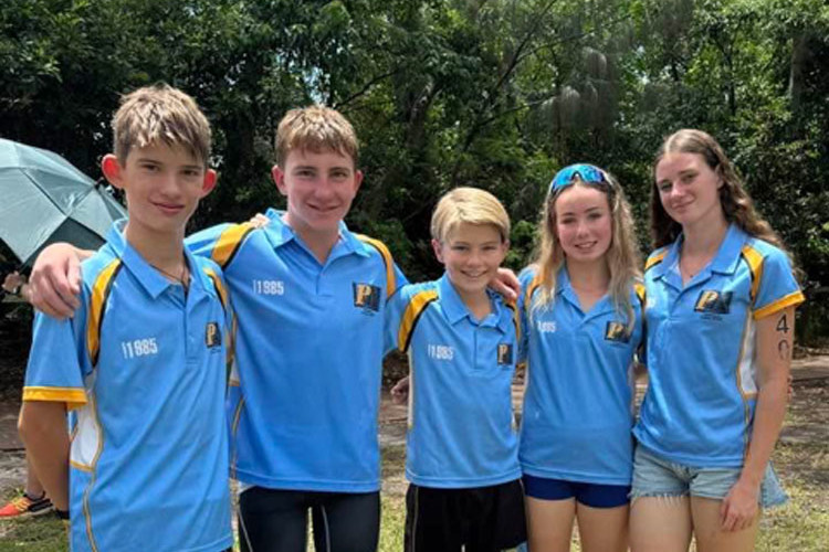 Harley Sweeper (left), Riley Brennan, Ash Mayes, Ella Mayes and Verity Pickford from the Peninsula team have qualified for the Queensland side.