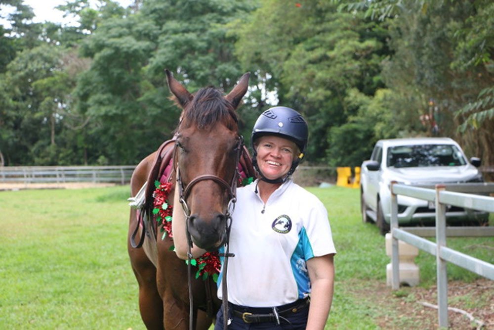 Rebecca Henry, President of the Redlynch Equestrian Association and FNQ’s only QOTT Acknowledged Retrainer