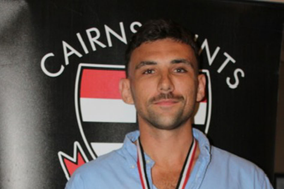 Zac Stracker, senior men’s best and fairest winner for Cairns Saints in 2025. Picture: Supplied