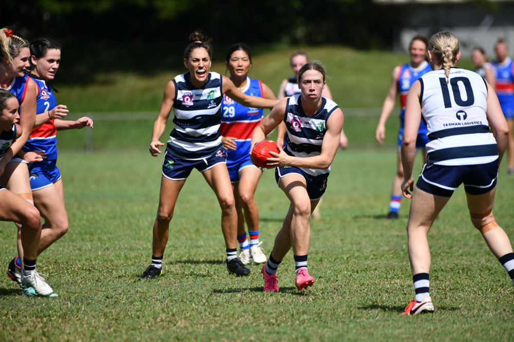(Above) Crocs captain Caity Walsh will be chasing her team’s second win of the season. (Below) Hawks young gun Lusa Wagia. Pictures: RAWI/AFL Cairns