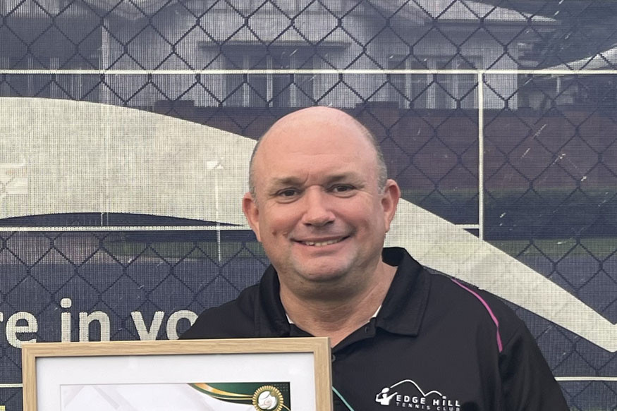 Paul Horn has been awarded a life membership of the Edge Hill Tennis Club. Picture: Supplied