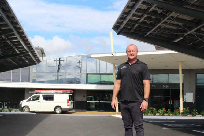 Cazalys general manager Jason Wale said he was extremely satisfied with the solar car park and its positive environmental and community impact. Picture: Isabella Guzman Gonzalez
