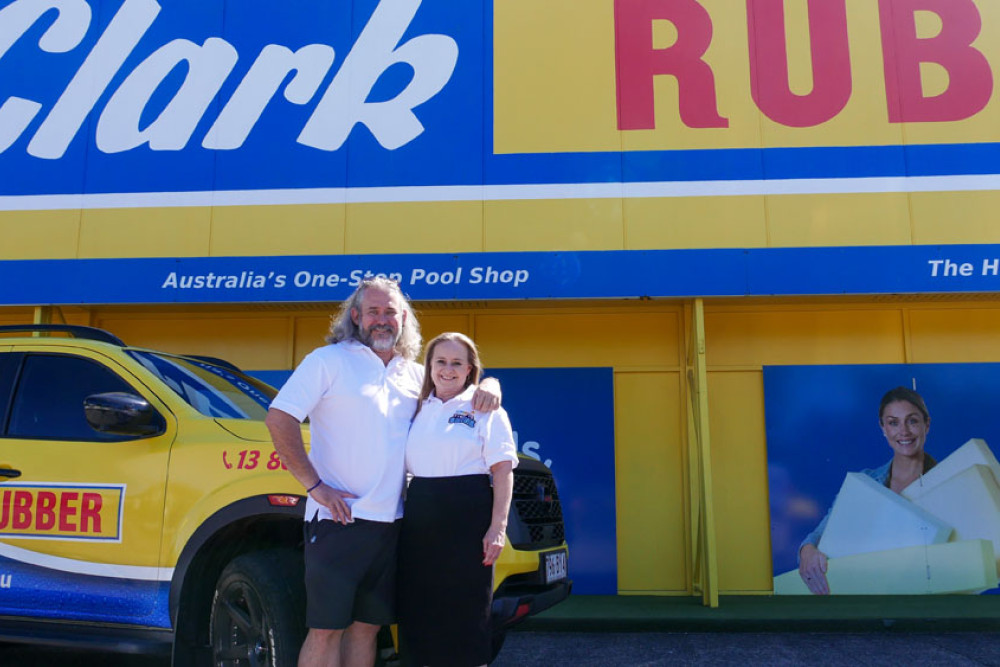 Clark Rubber Cairns franchisees Karen Moes and Rob Bradley were named the best in Australia. Picture: Supplied