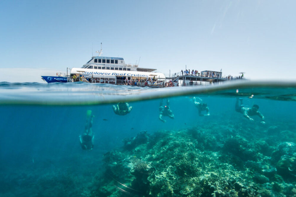 Leading local reef tourism operator Sunlover Reef Cruises has unveiled a new dual adventure product, with trips to both the Great Barrier Reef and Fitzroy Island. Picture: Sunlover Reef Cruises
