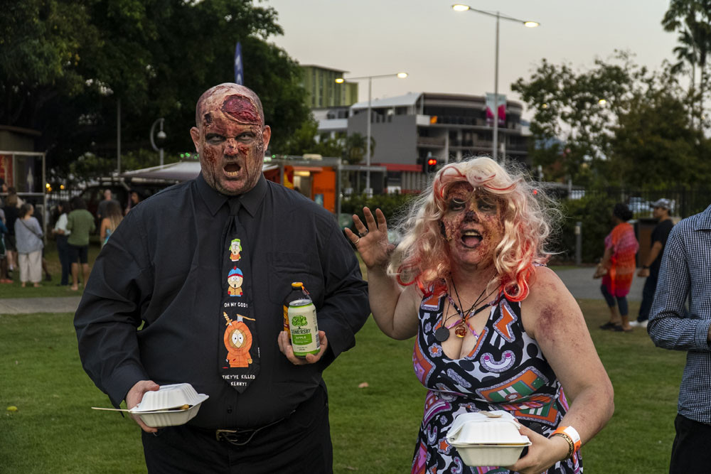 Rob Catto and Lucrezia Cecchi enjoying a bite at Understory Film Festival. Picture: Supplied