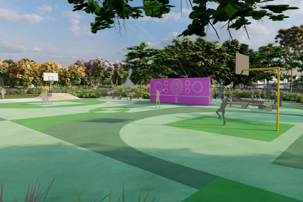 An artist’s impression of the new sporting facilities at Kenrick St Park.