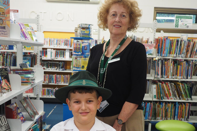 TAS Head of Primary, Kewarra Beach campus, Mary Kershaw with ICAS winner, year 4 student Ben Limpus who topped QLD in mathematics