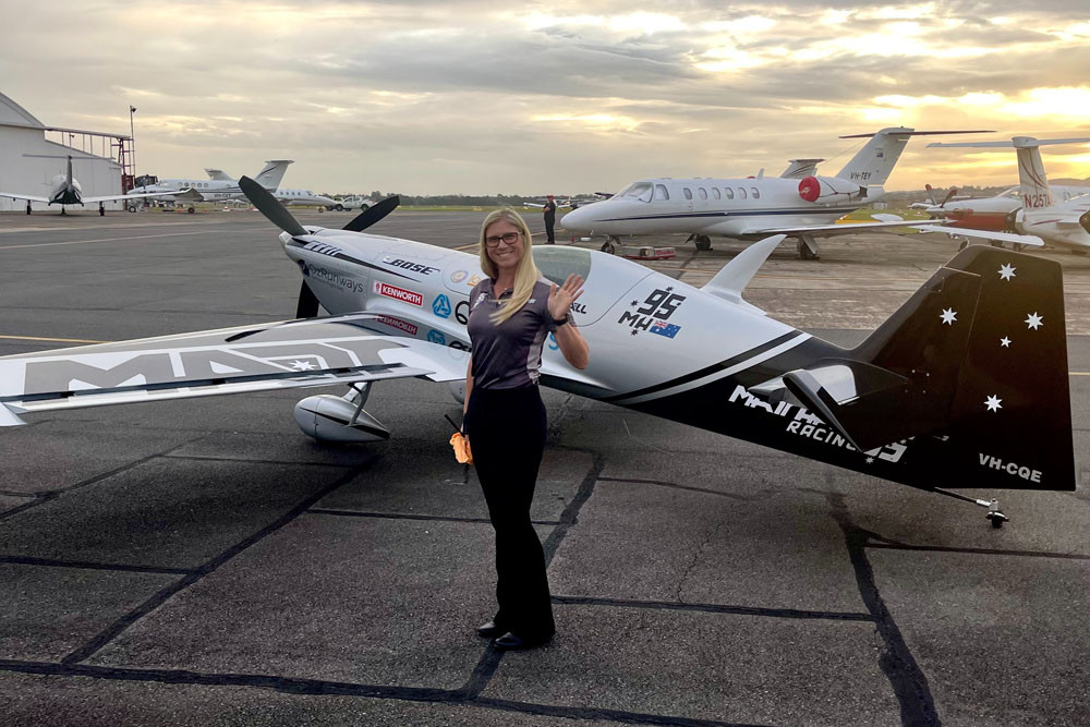 Aerobatics pilot Emma McDonald will be at the Cairns Airport careers day and will perform demonstrations. Picture: Supplied