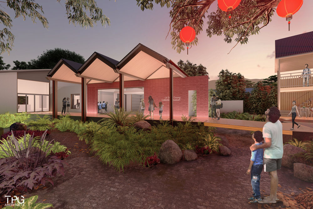 An artist’s impression of the new $4 million Chinese Cultural and Heritage Centre at Edge Hill. Picture: TPG Architects