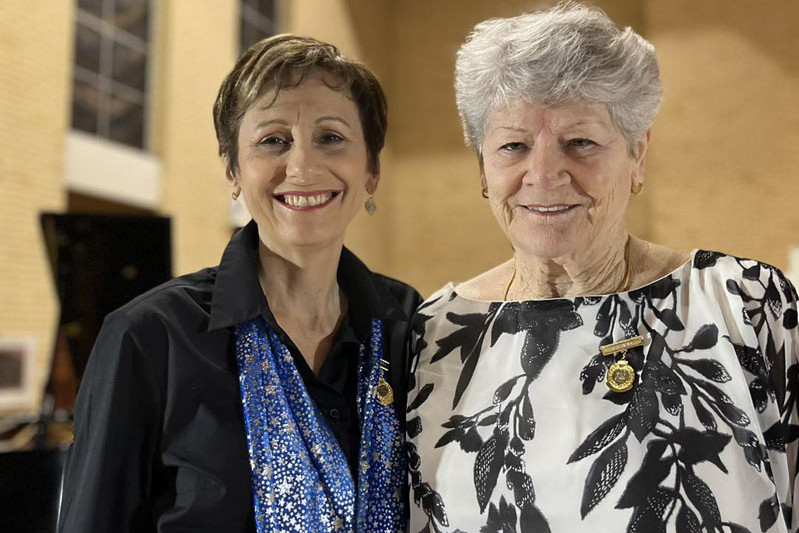 Venera Walsh (left) and Helen Villiers of the Cairns Choral Society.