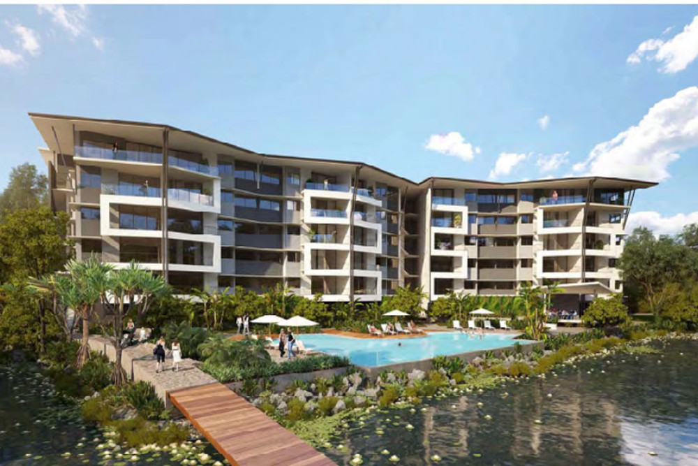 An artist’s impression of The Golden Lakes apartment project approved by Cairns Regional Council at Kewarra Beach. Picture: Supplied