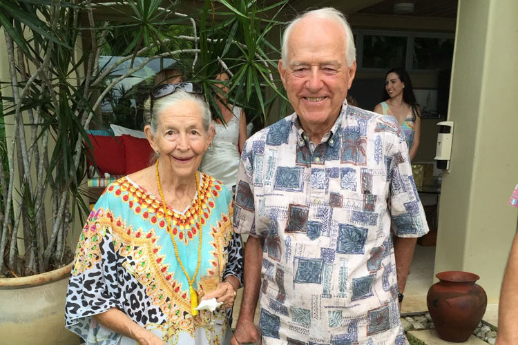 Marillyn Morris, who has died aged 93, with her husband John Morris, both stalwarts of Port Douglas. Picture: Wendy Morris