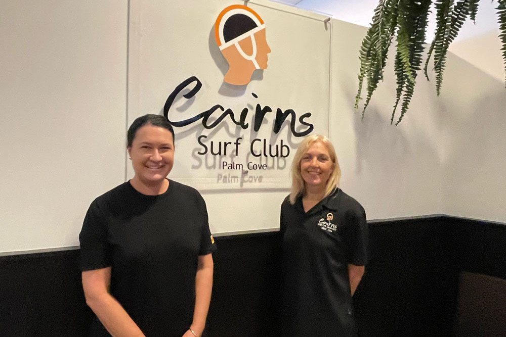Cairns Surf Club Palm Cove venue manager Kate Noonan and club administrator Jill Boltz. Picture: Kath Maclean