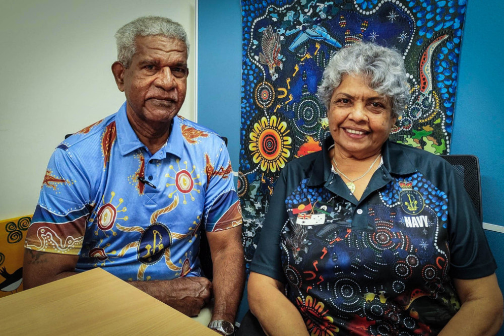 Uncle Phillip Bowie and Aunty Fran Visini have joined the Navy Indigenous Development Program as the first Navy Indigenous Elders at HMAS Cairns