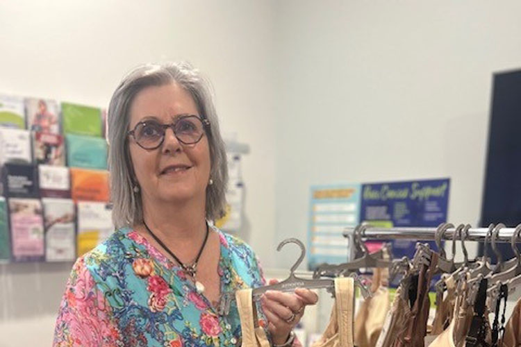 Jo Hohnberg, All Woman lingerie store manager at Atherton, provides professional fittings for breast prosthetics. Picture: Supplied