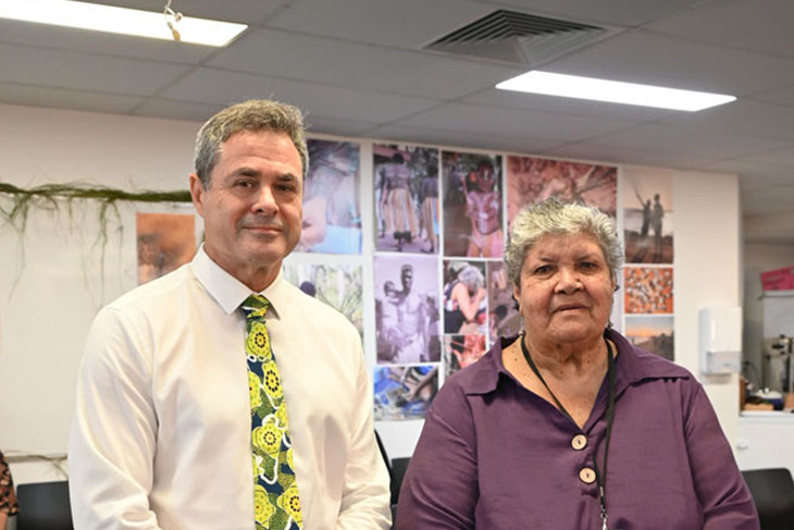 CQU research vice-president for research Grant Stanley and newly-launched Jawun Research Institute director Prof. Yvonne Cadet-James. Picture: Isabella Guzman Gonzalez