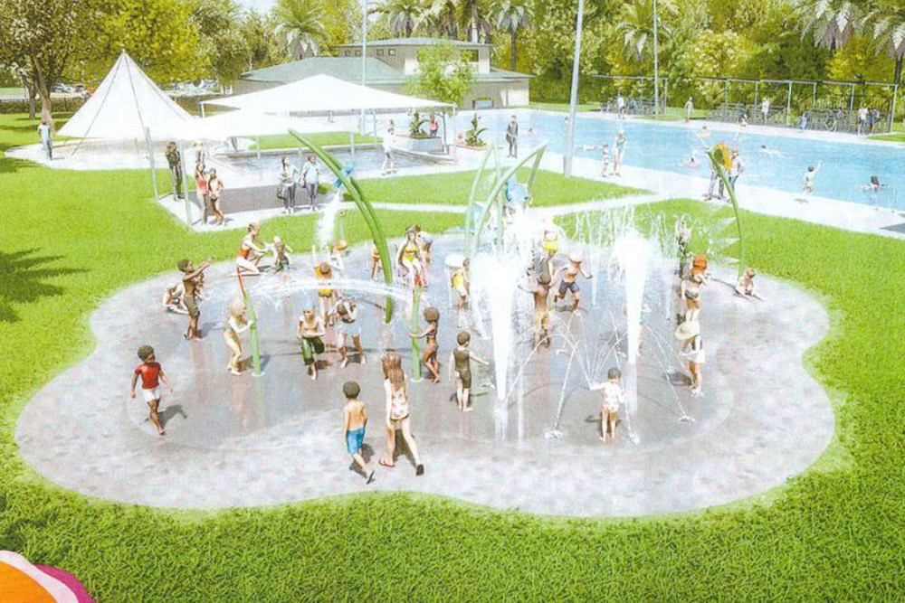 An artist’s impression of the Mossman splash pad which has yet to be completed. Pictures: Douglas Shire Council