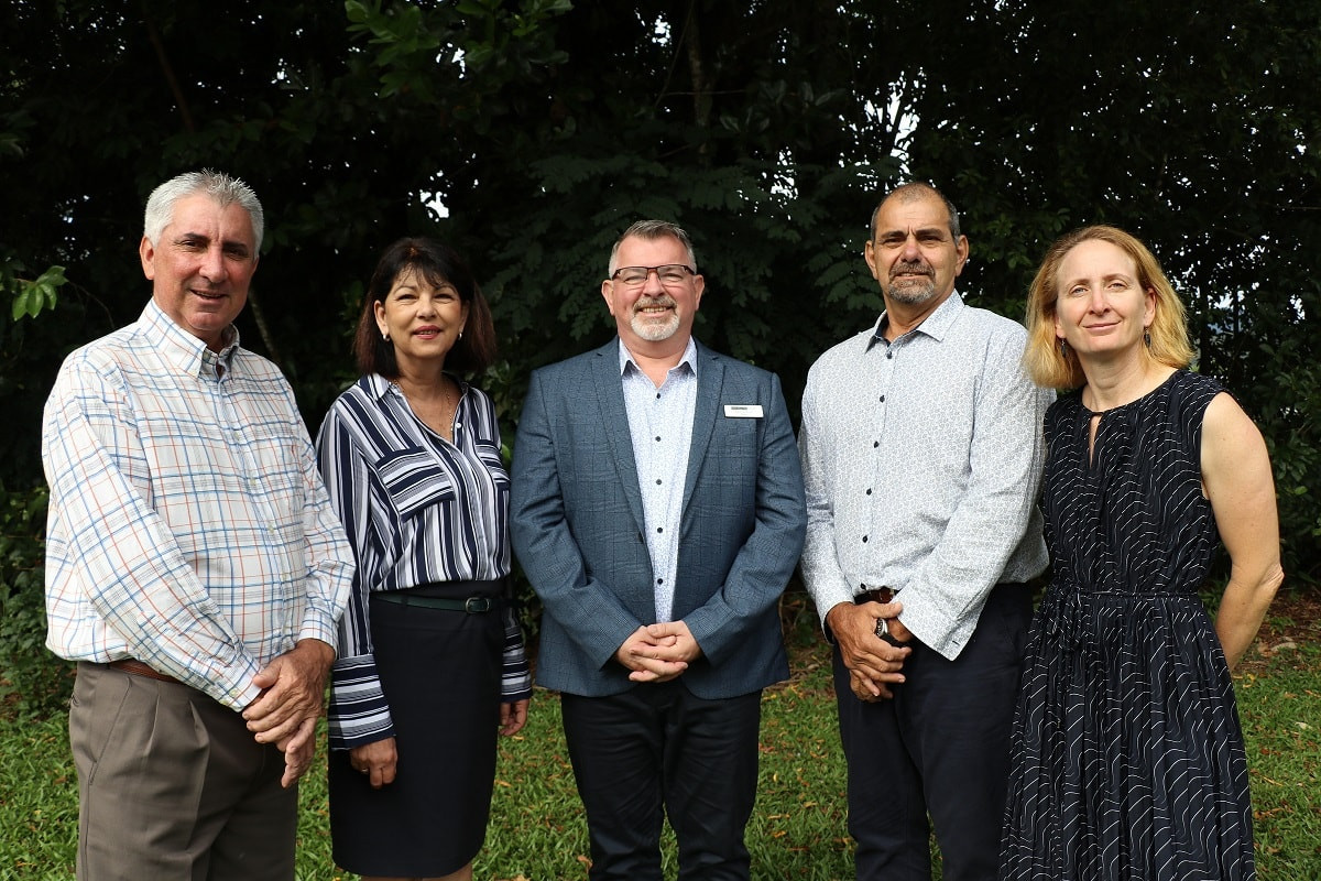 Pictured are Mayor Michael Kerr (centre) and from left Cr Peter McKeown Cr Lisa Scomazzon (Deputy Mayor), Cr Roy Zammataro, and Cr Abigail Noli.