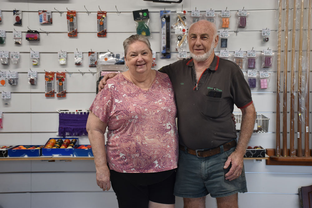 Owners of Billiard Empire on Bungalow, Tom and Cheryl Bouchier are closing their doors after 40 years in business. PICTURE: Isabella Guzman Gonzalez