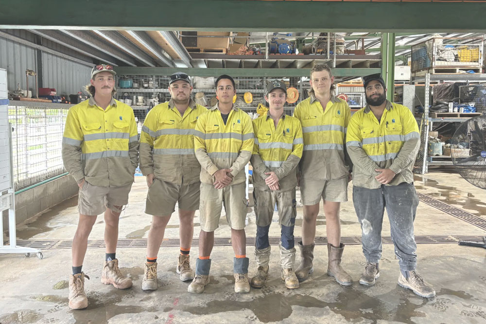 Apprentices (L-R) Flynn Rowe, Aiden Day, Adric Gorman, Kaiden McKenzie, Craig Machan and Melakye Viti all secured full time employment. Picture: Cassowary Coast Regional Council