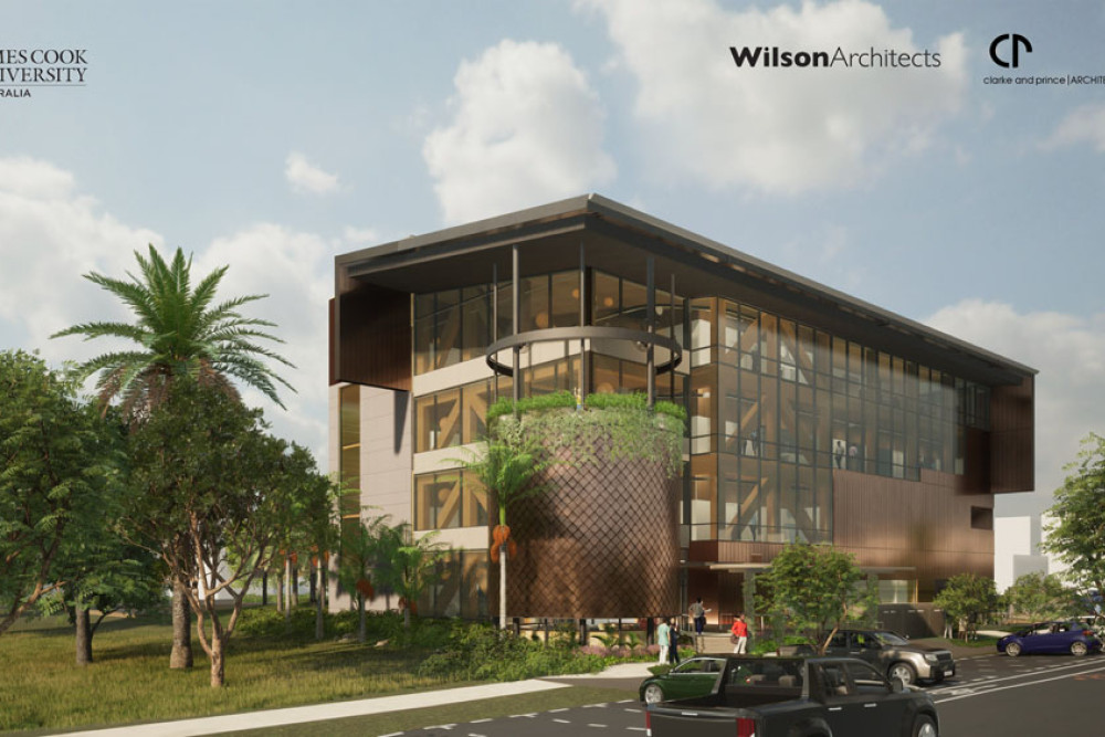 An artist’s impression of the new Cairns Health and Innovation Centre at Cairns North. Picture: Wilson Architects, Clark and Prince Architects