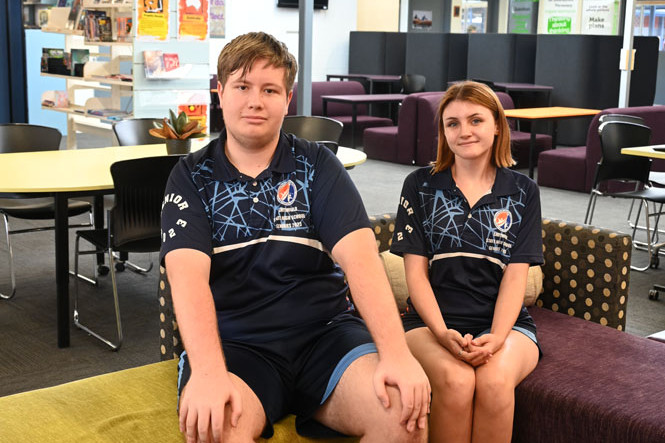 Smithfield State High School history students Daniel Walker, 18, and Gracie Palmer, 17. Pictures: Maddy Gavin