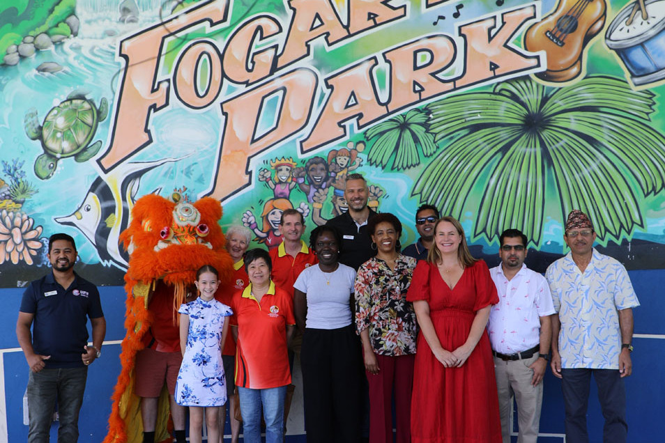 Labor’s Matt Smith (centre at rear) and Senator Nita Green (front) with festivals’ representatives. Picture: Supplied