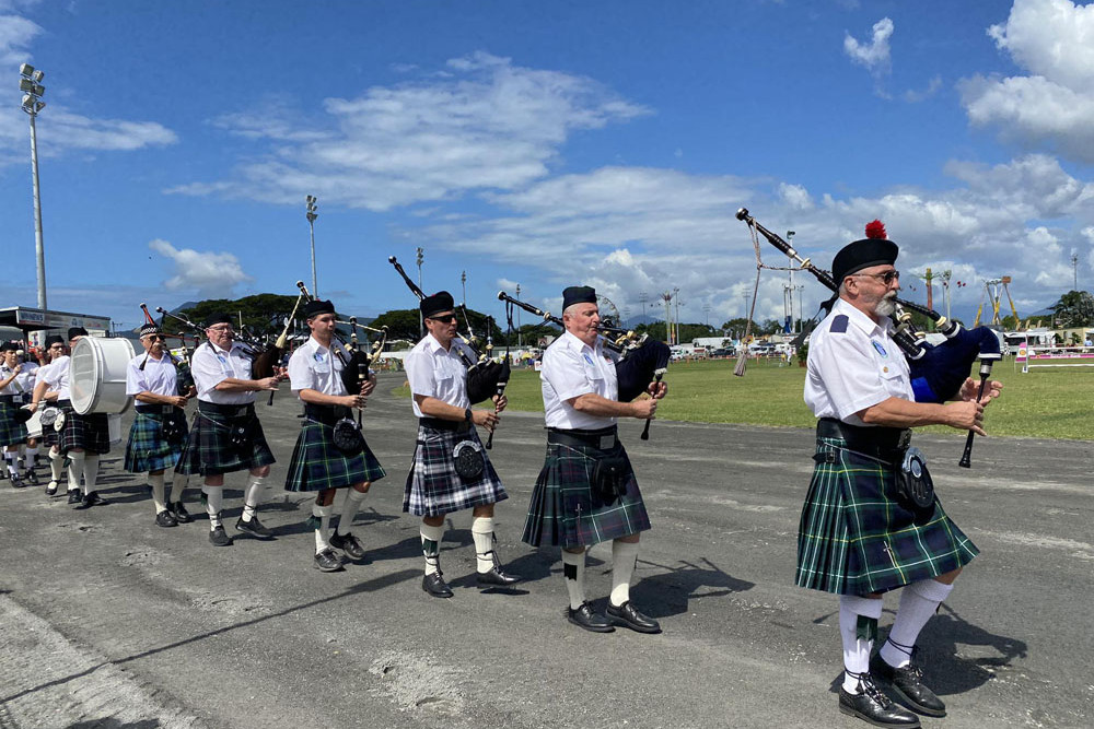 Members of the Cairns RSL Pipes and Drums band performing at the 2023 Cairns Show. Picture: Supplied
