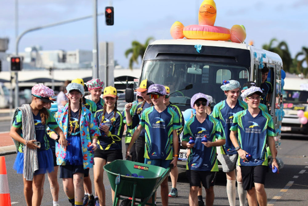 This year raising over $9500 for chosen charity Three Angels Nepal, Freshwater Christian College’s ‘Freshie Flyers’ team of year 12 students (from left) Shay Horton, Annika Edwards, Luca Evans, Maddison Coulthard, Team Captain Riley Evans, Ethan Hutchinson, Seth Watkins and Jonte Hovenden, finished in 10th place with a total time of 8 hours, 40 minutes and 16 seconds. Picture: Freshwater Christian College Media